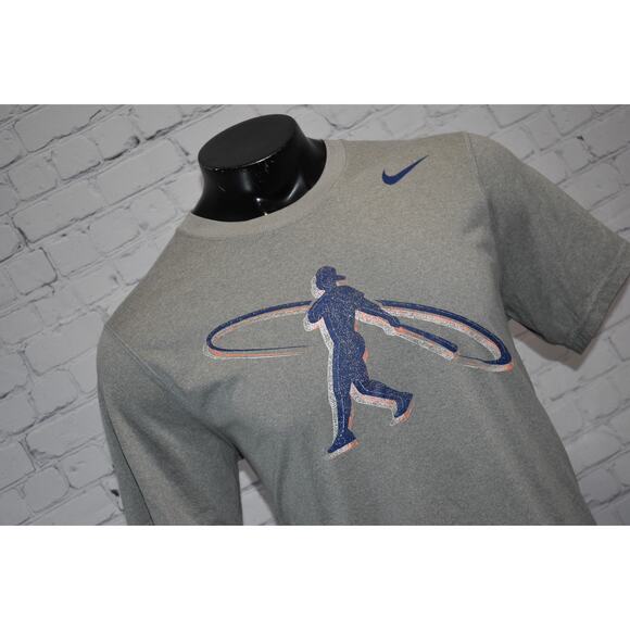 Nike Gym Shirt Mens Size Large Polyester Dri-Fit Baseball BSBL Short Sleeves - Picture 5 of 5